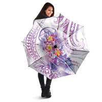 Lavender Polynesian Jellyfish Umbrella Watercolor Glows - Polynesian Pride