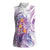 Lavender Polynesian Jellyfish Women Sleeveless Polo Shirt Watercolor Glows - Polynesian Pride