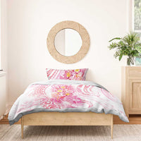 Rose Pink Polynesian Jellyfish Bedding Set Watercolor Glows - Polynesian Pride