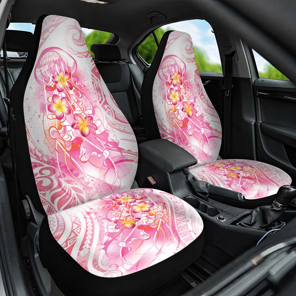 Rose Pink Polynesian Jellyfish Car Seat Cover Watercolor Glows LT7 One Size Rose Pink - Polynesian Pride