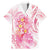 Rose Pink Polynesian Jellyfish Family Matching Mermaid Dress and Hawaiian Shirt Watercolor Glows - Polynesian Pride