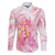 Rose Pink Polynesian Jellyfish Family Matching Puletasi and Hawaiian Shirt Watercolor Glows - Polynesian Pride