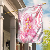 Rose Pink Polynesian Jellyfish Garden Flag Watercolor Glows LT7 House Flag Rose Pink - Polynesian Pride