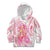 Rose Pink Polynesian Jellyfish Kid Hoodie Watercolor Glows - Polynesian Pride