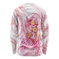 Rose Pink Polynesian Jellyfish Long Sleeve Shirt Watercolor Glows - Polynesian Pride