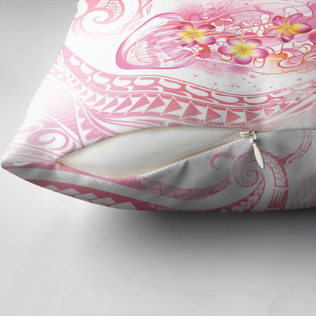Rose Pink Polynesian Jellyfish Pillow Cover Watercolor Glows LT7 - Polynesian Pride