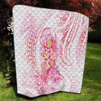 Rose Pink Polynesian Jellyfish Quilt Watercolor Glows - Polynesian Pride
