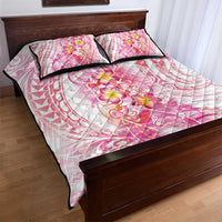 Rose Pink Polynesian Jellyfish Quilt Bed Set Watercolor Glows LT7 - Polynesian Pride
