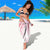 Rose Pink Polynesian Jellyfish Sarong Watercolor Glows - Polynesian Pride