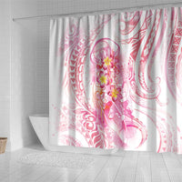 Rose Pink Polynesian Jellyfish Shower Curtain Watercolor Glows LT7 - Polynesian Pride