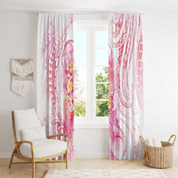 Rose Pink Polynesian Jellyfish Window Curtain Watercolor Glows - Polynesian Pride