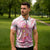 Rose Pink Polynesian Jellyfish Zipper Polo Shirt Watercolor Glows - Polynesian Pride