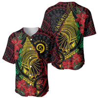 Vanuatu Meri Krismas Baseball Jersey Conch Shell Tribal Art LT7 - Polynesian Pride