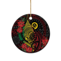 Vanuatu Meri Krismas Ceramic Ornament Conch Shell Tribal Art