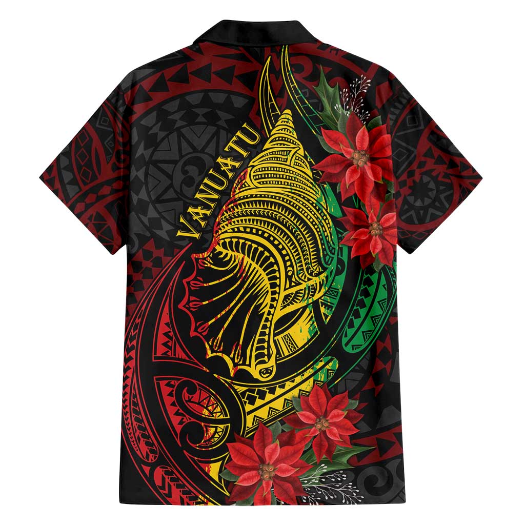 Vanuatu Meri Krismas Family Matching Off Shoulder Short Dress and Hawaiian Shirt Conch Shell Tribal Art LT7 - Polynesian Pride