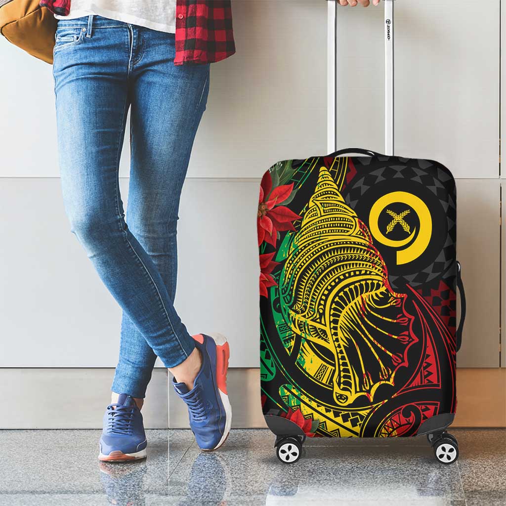 Vanuatu Meri Krismas Luggage Cover Conch Shell Tribal Art