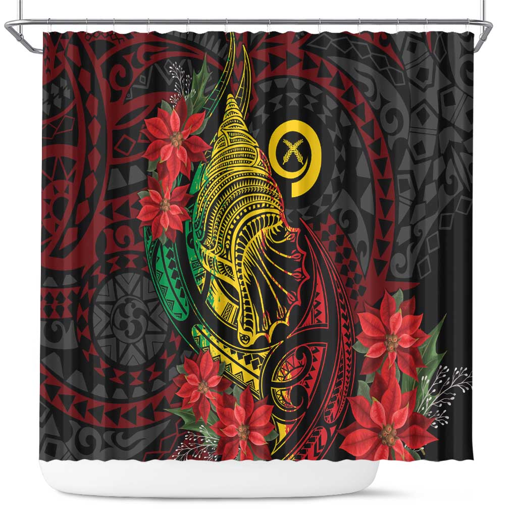 Vanuatu Meri Krismas Shower Curtain Conch Shell Tribal Art LT7 Art - Polynesian Pride