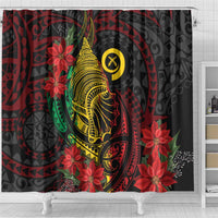 Vanuatu Meri Krismas Shower Curtain Conch Shell Tribal Art LT7 - Polynesian Pride