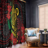 Vanuatu Meri Krismas Window Curtain Conch Shell Tribal Art