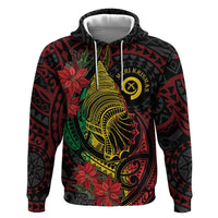 Vanuatu Meri Krismas Zip Hoodie Conch Shell Tribal Art LT7 Pullover Hoodie Art - Polynesian Pride