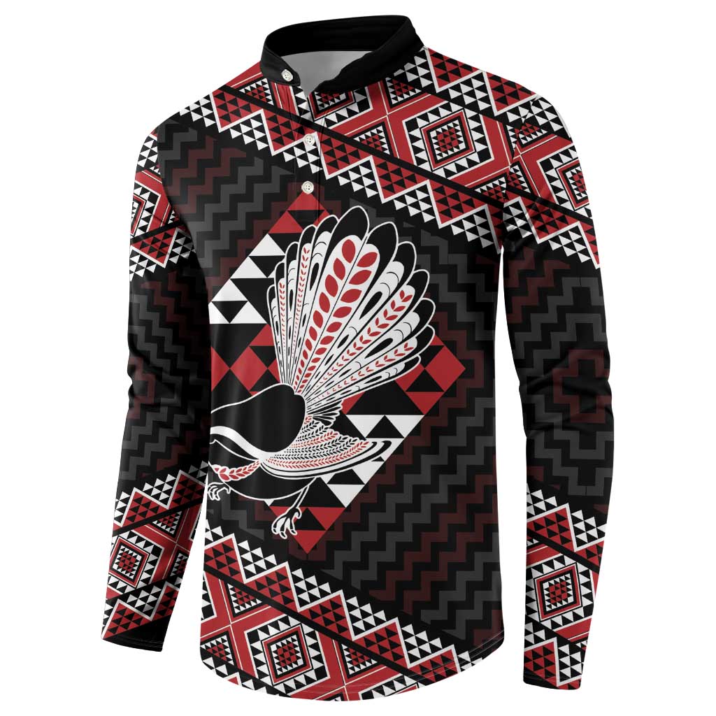 Taniko Aotearoa Button Sweatshirt Poutama Mix Piwakawaka