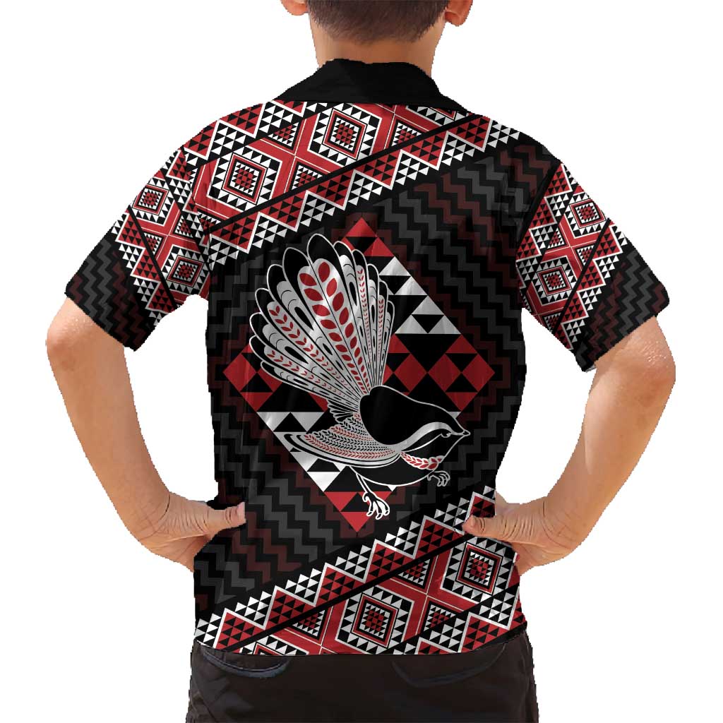 Taniko Aotearoa Family Matching Tank Maxi Dress and Hawaiian Shirt Poutama Mix Piwakawaka