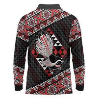Taniko Aotearoa Long Sleeve Polo Shirt Poutama Mix Piwakawaka