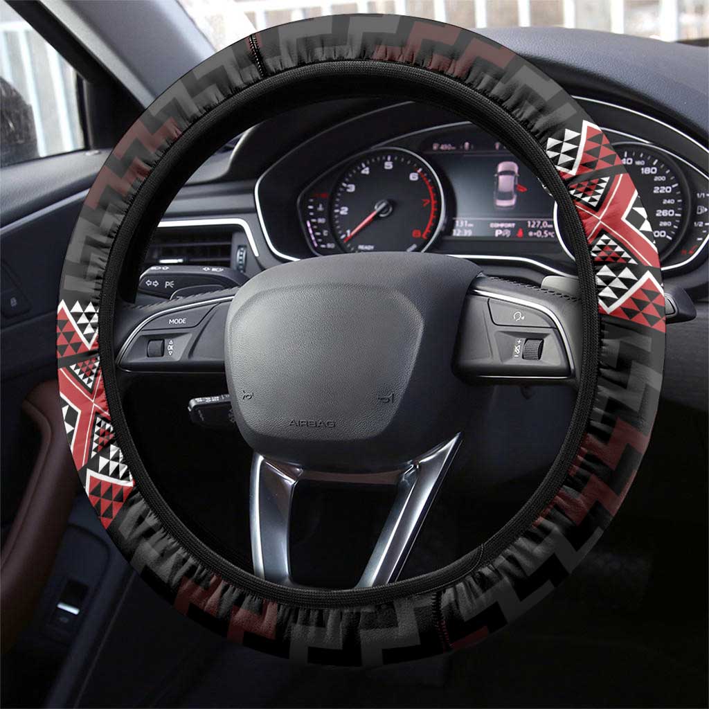 Taniko Aotearoa Steering Wheel Cover Poutama Mix Piwakawaka LT7 - Polynesian Pride