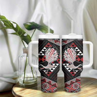 Taniko Aotearoa Tumbler With Handle Poutama Mix Piwakawaka