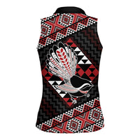 Taniko Aotearoa Women Sleeveless Polo Shirt Poutama Mix Piwakawaka