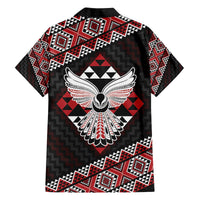 Taniko Aotearoa Family Matching Off The Shoulder Long Sleeve Dress and Hawaiian Shirt Poutama Mix Piwakawaka - Ver02