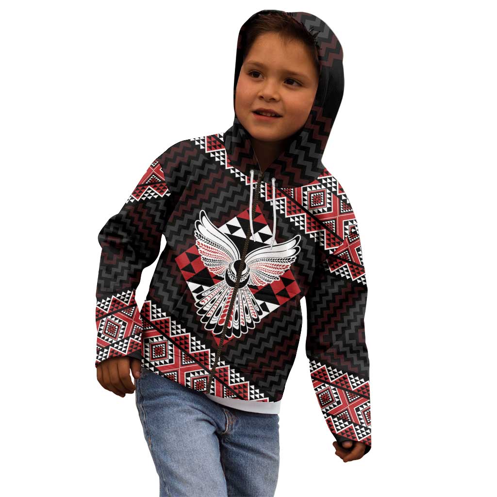 Taniko Aotearoa Kid Hoodie Poutama Mix Piwakawaka - Ver02