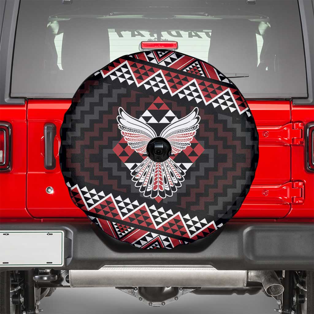 Taniko Aotearoa Spare Tire Cover Poutama Mix Piwakawaka - Ver02