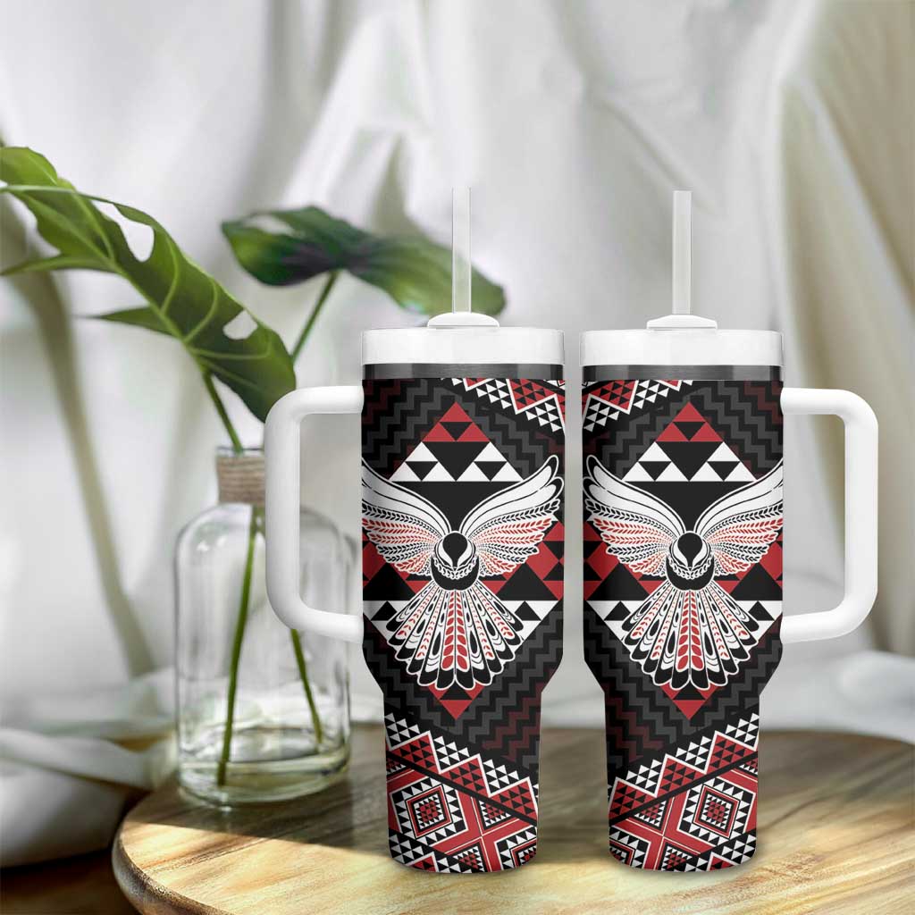 Taniko Aotearoa Tumbler With Handle Poutama Mix Piwakawaka - Ver02