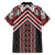 Maori Tukutuku Taniko Motifs Hawaiian Shirt Red Poutama Mix Kowhaiwhai