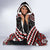 Maori Tukutuku Taniko Motifs Hooded Blanket Red Poutama Mix Kowhaiwhai