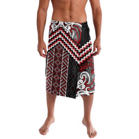 Maori Tukutuku Taniko Motifs Lavalava Red Poutama Mix Kowhaiwhai