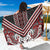 Maori Tukutuku Taniko Motifs Sarong Red Poutama Mix Kowhaiwhai
