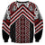 Maori Tukutuku Taniko Motifs Sweatshirt Red Poutama Mix Kowhaiwhai