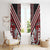Maori Tukutuku Taniko Motifs Window Curtain Red Poutama Mix Kowhaiwhai