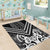Maori Tukutuku Taniko Motifs Area Rug Black Poutama Mix Kowhaiwhai