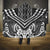 Maori Tukutuku Taniko Motifs Hooded Blanket Black Poutama Mix Kowhaiwhai