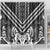 Maori Tukutuku Taniko Motifs Shower Curtain Black Poutama Mix Kowhaiwhai