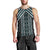 Maori Tukutuku Taniko Motifs Men Tank Top Teal Poutama Mix Kowhaiwhai