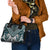 Maori Tukutuku Taniko Motifs Shoulder Handbag Teal Poutama Mix Kowhaiwhai