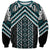 Maori Tukutuku Taniko Motifs Sweatshirt Teal Poutama Mix Kowhaiwhai