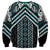 Maori Tukutuku Taniko Motifs Sweatshirt Teal Poutama Mix Kowhaiwhai