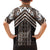Maori Tukutuku Taniko Motifs Family Matching Off The Shoulder Long Sleeve Dress and Hawaiian Shirt Brown Poutama Mix Kowhaiwhai