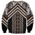 Maori Tukutuku Taniko Motifs Sweatshirt Brown Poutama Mix Kowhaiwhai