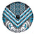 Maori Tukutuku Taniko Motifs Spare Tire Cover Turquoise Poutama Mix Kowhaiwhai